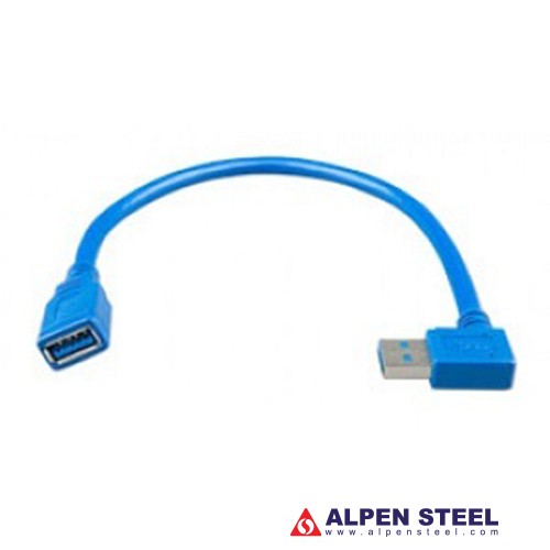 USB extension cable 0,3m one side right angle